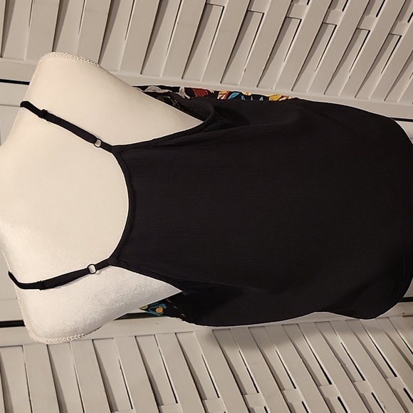 Idyllwind Black Floral Embroidered Tank Top Size XL - Picture 4 of 4
